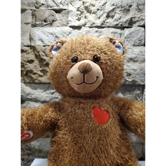 Build-A-Bear Brown Teddy Bear Stuffed Animal With Red Heart  Plush - Picture 4 of 8